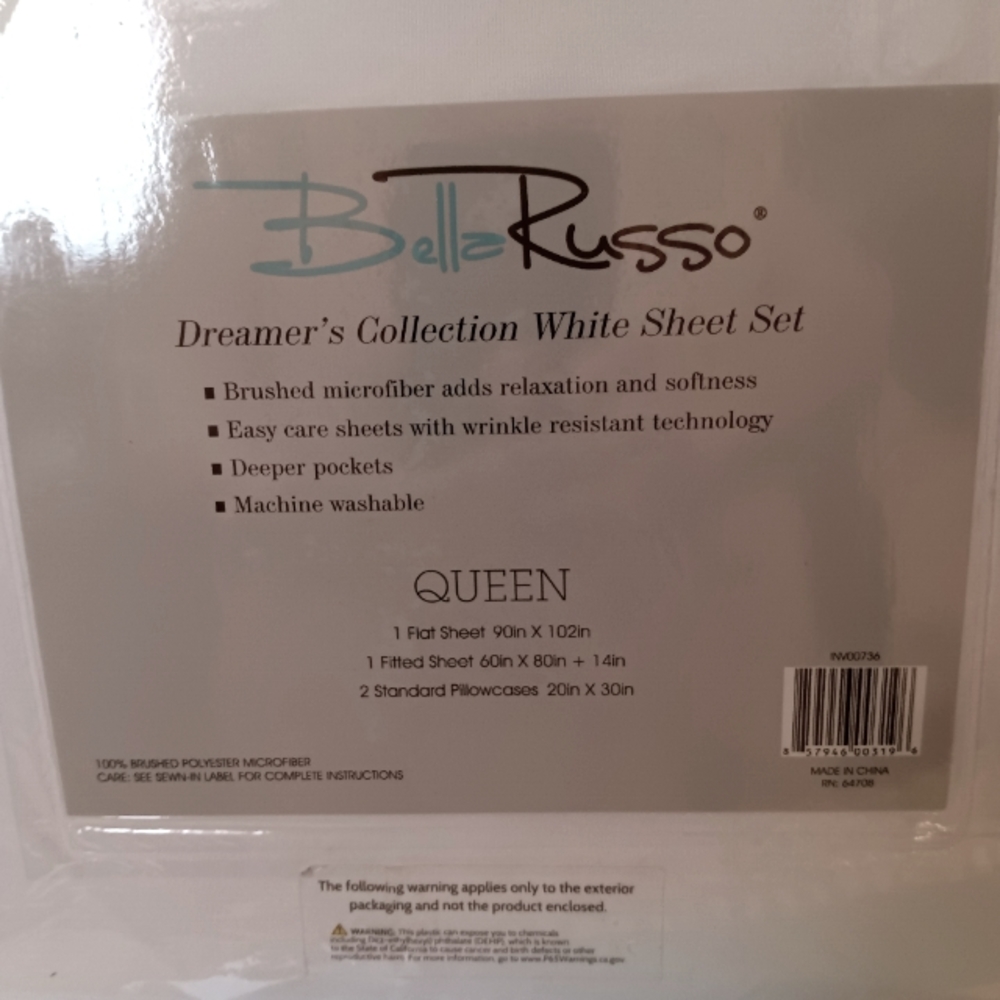 BellaRusso Nwt queen sheet set